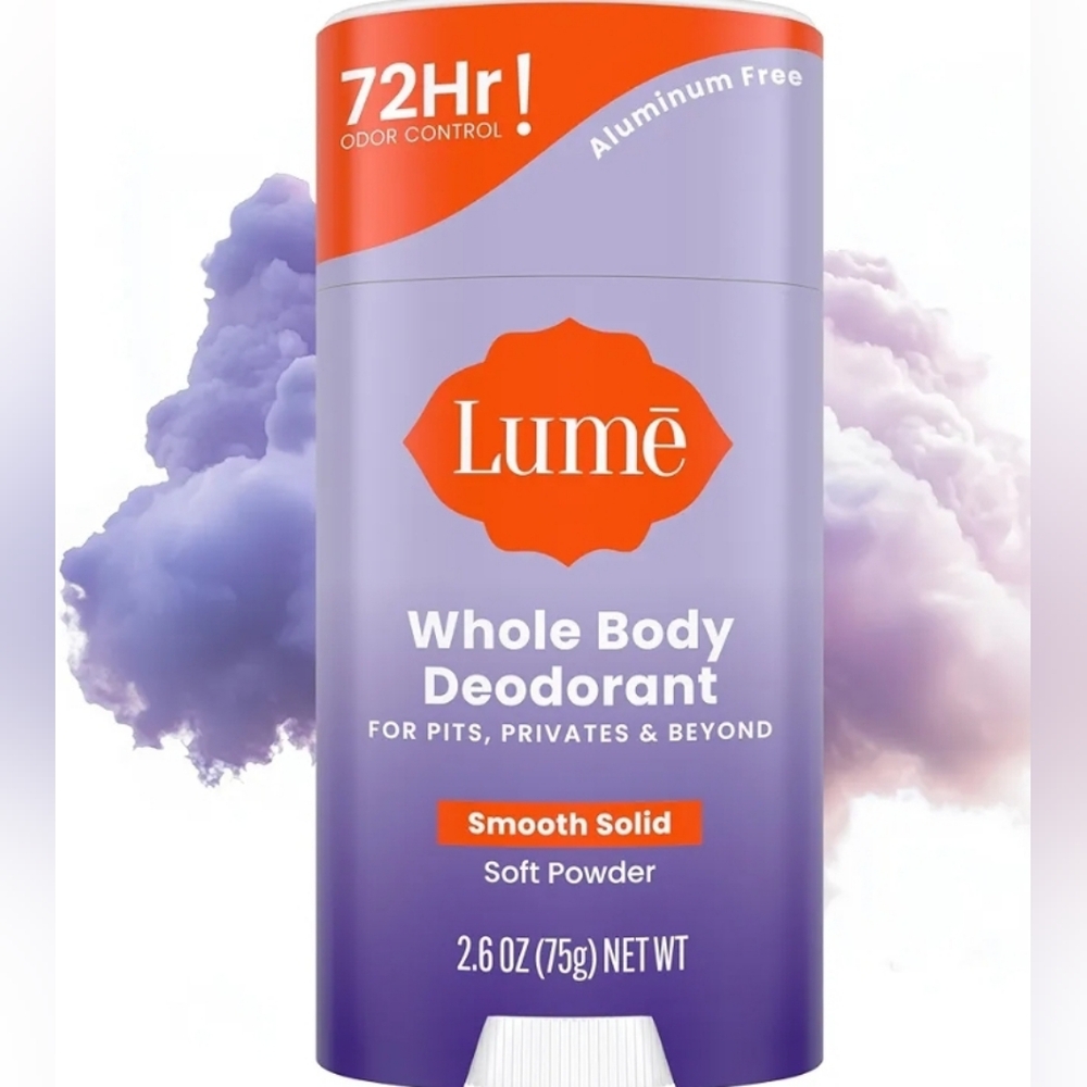 LUME Smooth Solid Whole Body Deodorant Stick 72 Hour Odor Control (2.6 oz) New